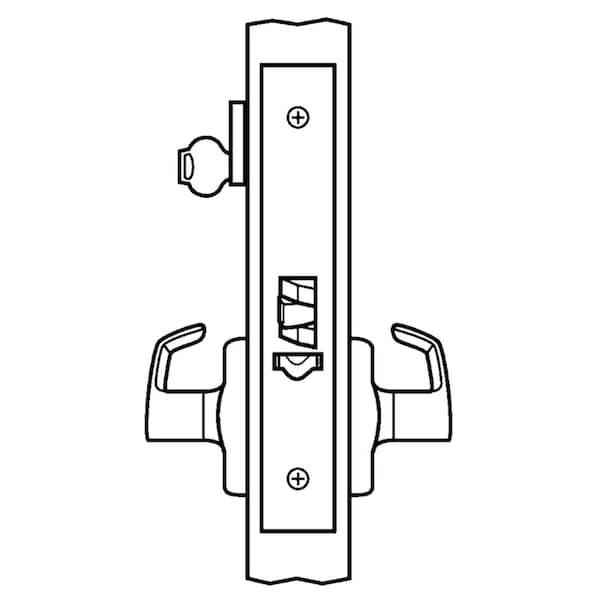 Fail Safe Electrified Mortise Lock, Outside Grip Locked when Energized, Outside Cylinder Override, N